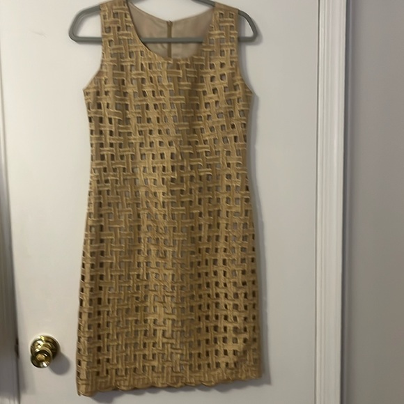 No Brand name Gold sheath Dress L - Picture 1 of 3
